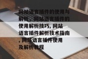 网站语言插件的使用与解析，网站语言插件的使用解析技巧, 网站语言插件解析技术指南, 网站语言插件使用及解析教程，网站语言插件使用解析