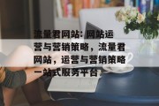 流量君网站: 网站运营与营销策略，流量君网站，运营与营销策略一站式服务平台，流量君，一站式网络营销平台，提升网站流量