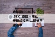 哈尔斯(002615.SZ)：泰国一期已经建成投产 二期处于建设中