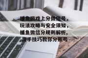 捕鱼游戏上分微信号，玩法攻略与安全须知，捕鱼微信分规则解析, 高手技巧教你分账号