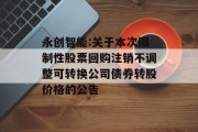 永创智能:关于本次限制性股票回购注销不调整可转换公司债券转股价格的公告