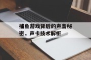 捕鱼游戏背后的声音秘密，声卡技术解析