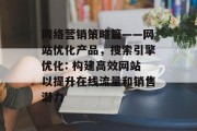 网络营销策略篇——网站优化产品，搜索引擎优化: 构建高效网站以提升在线流量和销售潜力，SEO优化，提升在线流量与销售潜力的策略