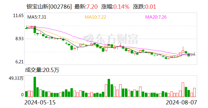 银宝山新：8月23日召开第二次临时股东大会