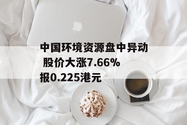 中国环境资源盘中异动 股价大涨7.66%报0.225港元