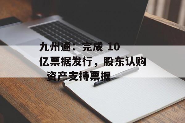 九州通：完成 10 亿票据发行，股东认购  资产支持票据