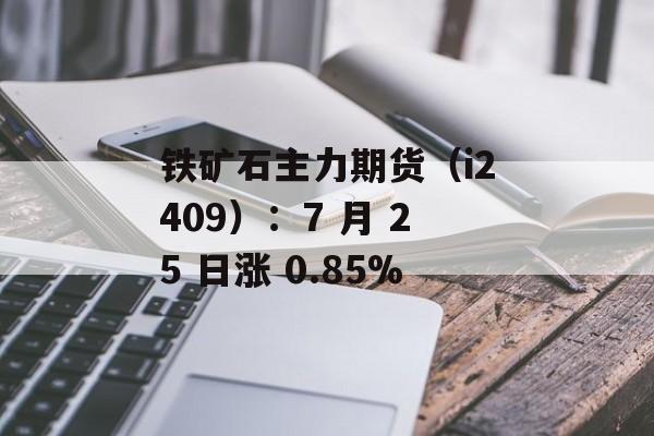 铁矿石主力期货（i2409）：7 月 25 日涨 0.85%