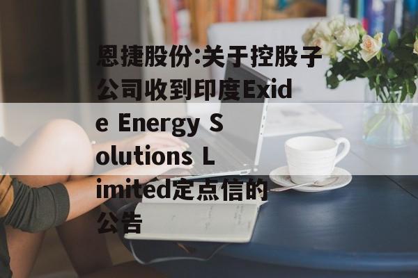 恩捷股份:关于控股子公司收到印度Exide Energy Solutions Limited定点信的公告