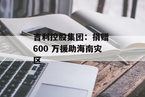 吉利控股集团：捐赠 600 万援助海南灾区