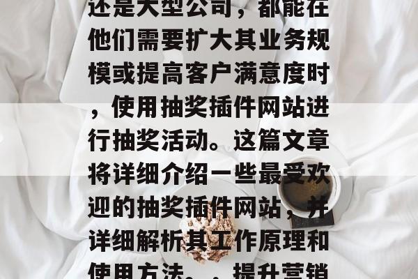 抽奖插件网站在现代生活中的应用已经越来越广泛。无论是小型企业还是大型公司，都能在他们需要扩大其业务规模或提高客户满意度时，使用抽奖插件网站进行抽奖活动。这篇文章将详细介绍一些最受欢迎的抽奖插件网站，并详细解析其工作原理和使用方法。，提升营销效率，现代生活中的抽奖插件网站应用分析及选购技巧