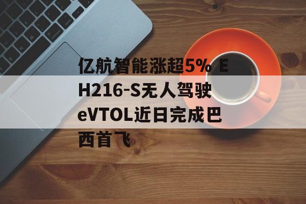 亿航智能涨超5% EH216-S无人驾驶eVTOL近日完成巴西首飞