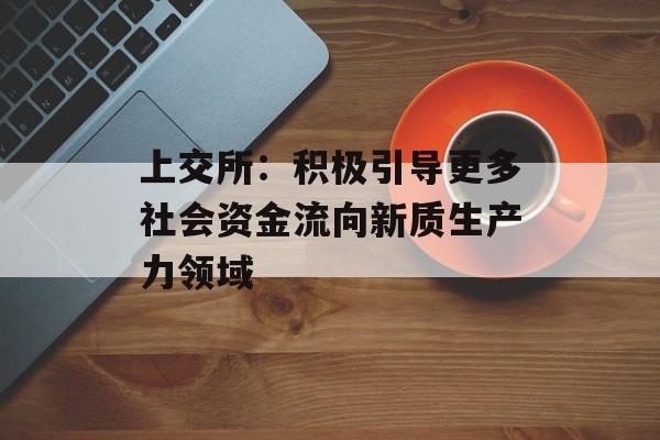 上交所：积极引导更多社会资金流向新质生产力领域