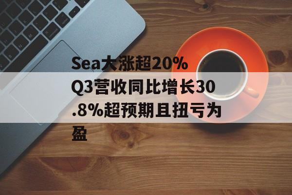 Sea大涨超20% Q3营收同比增长30.8%超预期且扭亏为盈