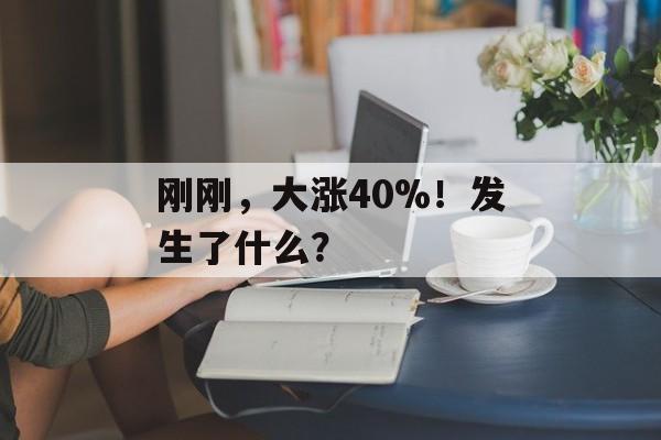 刚刚，大涨40%！发生了什么？