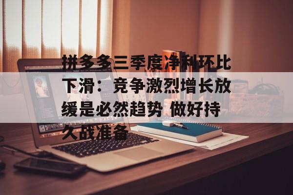 拼多多三季度净利环比下滑：竞争激烈增长放缓是必然趋势 做好持久战准备