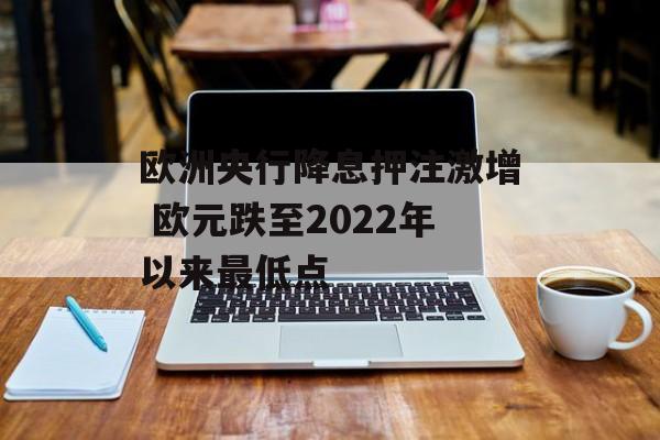 欧洲央行降息押注激增 欧元跌至2022年以来最低点