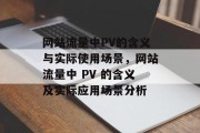 网站流量中PV的含义与实际使用场景，网站流量中 PV 的含义及实际应用场景分析，网站流量中 PV 的解读与应用