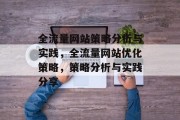 全流量网站策略分析与实践，全流量网站优化策略，策略分析与实践分享，全流量网站策略，现状、优化方法与实践分享