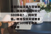 成都网站流量与营销策略，精准投放如何优化SEO排名？，网络营销，精准投放关键要素，优化SEO排名的关键步骤，关键词优化，精准投放关键要素优化SEO排名的技巧与实践