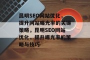 昆明SEO网站优化，提升网站曝光率的关键策略，昆明SEO网站优化，提升曝光率的策略与技巧