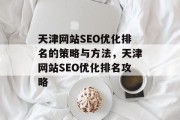 天津网站SEO优化排名的策略与方法，天津网站SEO优化排名攻略，天津 SEO优化排名的方法及技巧