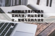 量化网站流量的策略与实践方法，网站流量量化，策略与实践方法分析