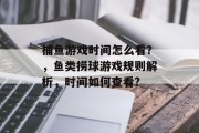 捕鱼游戏时间怎么看？，鱼类捞球游戏规则解析，时间如何查看?