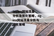 /nginx网站流量分析及优化策略，nginx网站流量分析与优化策略，nginx网站流量分析与优化，从用户行为理解到业务效率提升