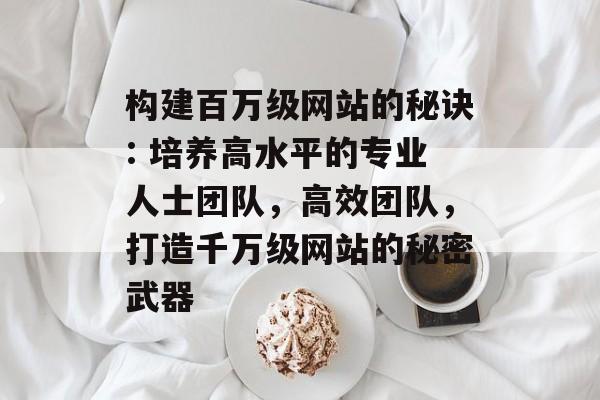 构建百万级网站的秘诀: 培养高水平的专业人士团队，高效团队，打造千万级网站的秘密武器